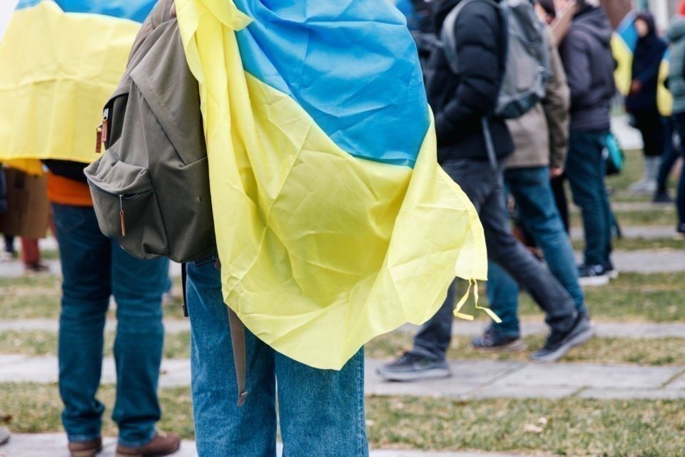 manifestation de soutien pour l'Ukraine